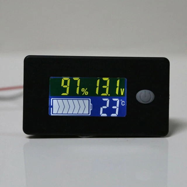 Voltmètre Température Mesure Mètre Étanche à la Poussière 36V Batterie