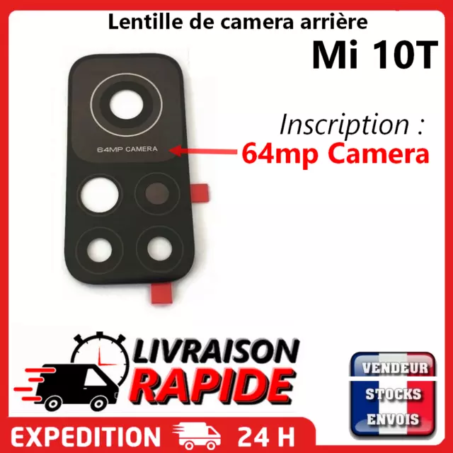 Vitre arrière caméra XIAOMI Mi10T Mi10T 64MP Lentille appareil photo Lens verre