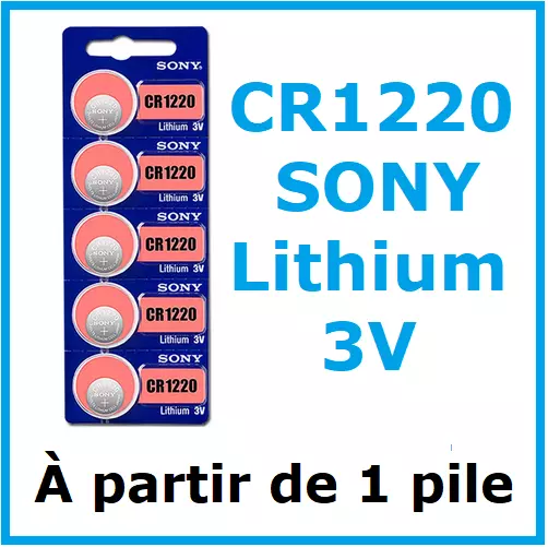 Pile Bouton SONY CR1220 / CR 1220 / 3V Lithium