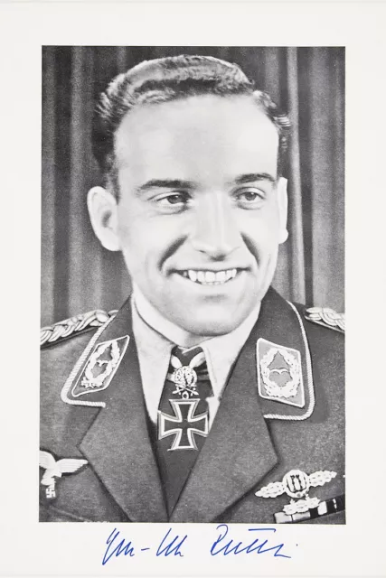 HANS ULRICH RUDEL Signed Photograph - World War 2 Pilot Most Decorated preprint