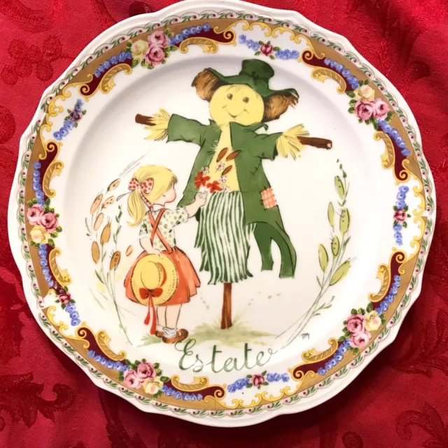 Vintage T. Limoges Depos Decorazione Esclusiva 9 1/2" Season Plate Estate,Summer