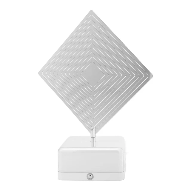 Hoja de metal 3D luz nocturna recargable 3D noche luz LED base rombo