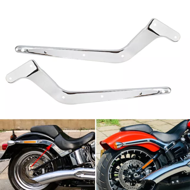 CHROME REAR FENDER Struts Set Pair Harley Softail Custom FXST 86-99 Oem  59955-86 $84.95 PicClick