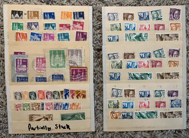 Huge Germany Stamp Lot In Small Stock Folders Wurttemberg, Berlin, Sock On Nose