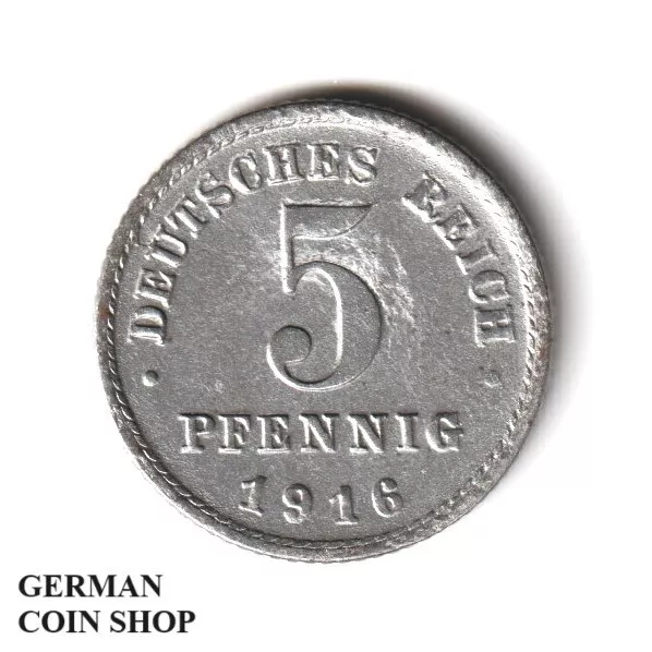 5 Pfennig Eisen 1916 D - SELTEN - Deutsches Reich Kaiserreich