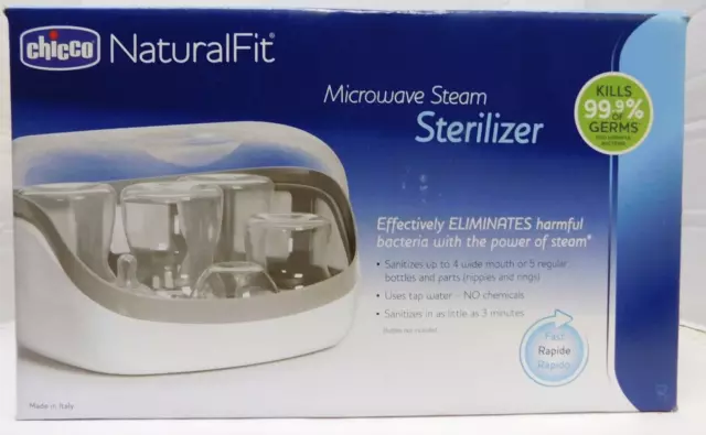 Chicco Natural Fit Microwave Steam Sterilizer -Kills 99.9% Of Germs