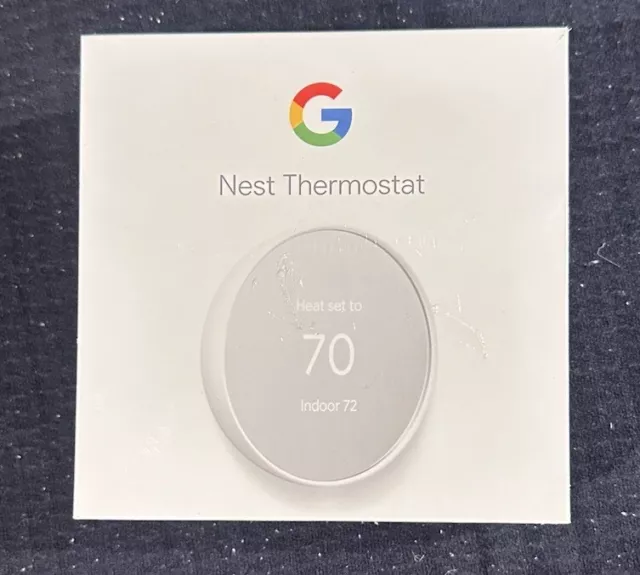 Google Nest G4CVZ - US Programmable WiFi Smart Thermostat Snow New UNUSED