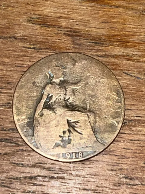 UK Coin - Half Penny - 1918 - George V