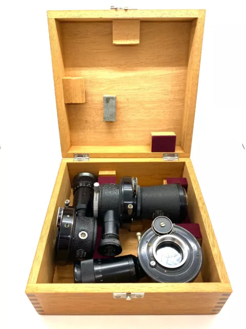 Leitz Wetzlar MIKAS Mikroskop Adapter + 2 x Mikro Ibsor Verschluss