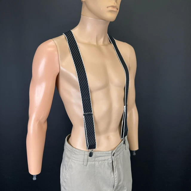 Apparecchi Da Uomo Neri con Finiture Bianche Modellati Elastici Casual Trendy Alla Moda