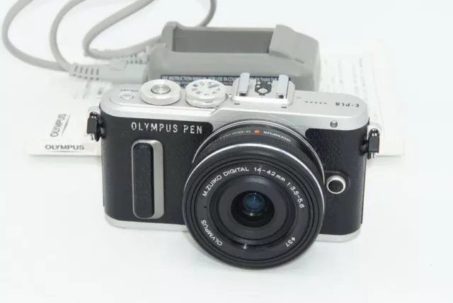 OLYMPUS PEN E-PL8 16.1MP Digital Camera Silver 14-42mm Lens Exc+ Tested Japan