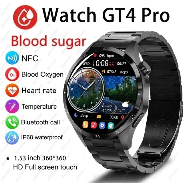 Watch Hd SMART WATCH UOMO GT4 PRO Gps Amoled Schermo HD Glicemia BT Call IP68 ...