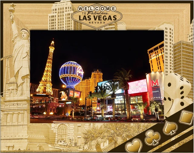 Forum Novelties Spielkarten 'Welcome To Fabulous Las Vegas' – Mit Folie, Schwarz/Silber, Standardgröße