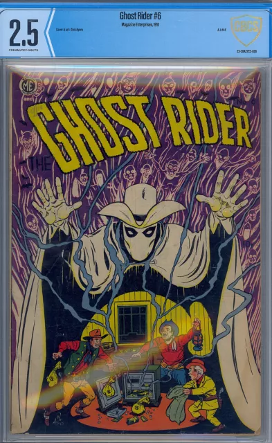 Cbcs 2.5 Ghost Rider #6 A-1 #44 1St Series 1951 Magazine Enterprises Cgc