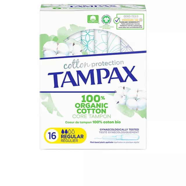 Higiene Tampax mujer TAMPAX ORGANIC REGULAR tampón 16 u