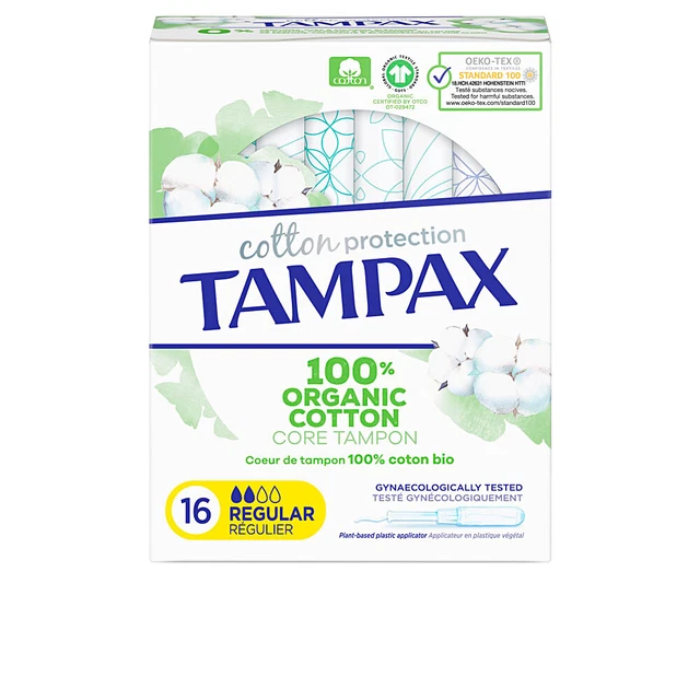 Higiene Tampax mujer TAMPAX ORGANIC REGULAR tampón 16 u