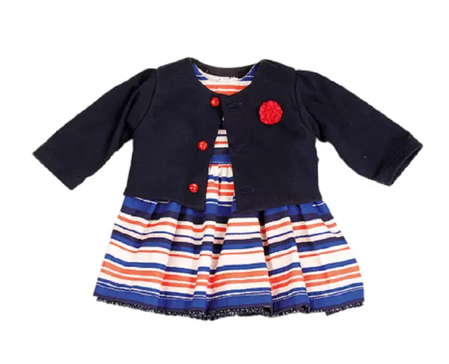 Puppenkleidung Puppen Kleid mit blauer Jacke für 25 cm Schildkröt Puppen 25747..