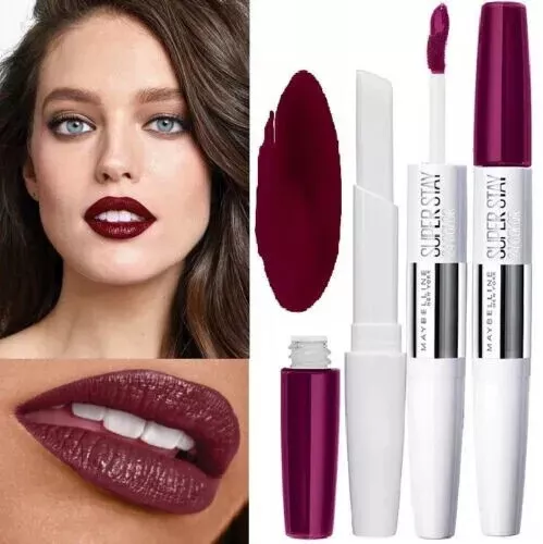 Gemey Maybelline Superstay Rouge A Levres Duo Tenue 24H 845 Aubergine Blister