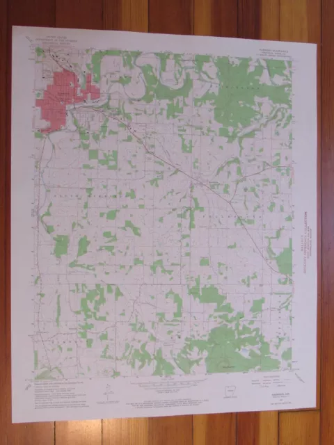 Harrison Arkansas 1968 Original Vintage USGS Topo Map