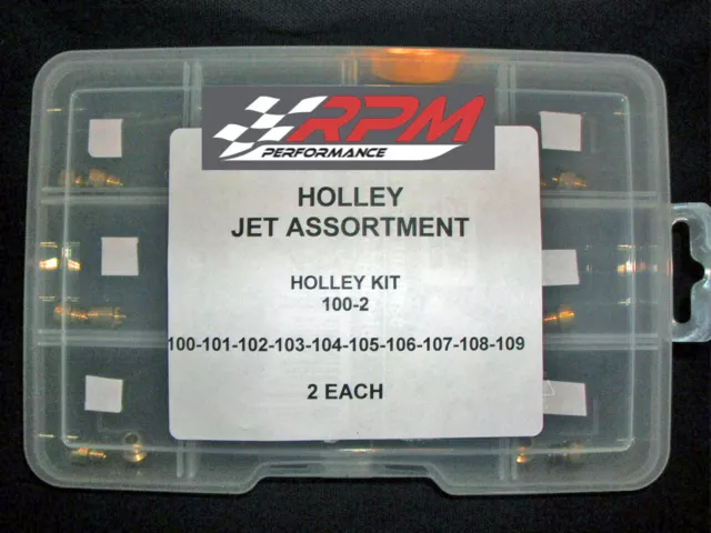 Holley Carburetor 1/4-32 Gas Main JETS ASSORTMENT KIT  100-109 20 PACK 100-2
