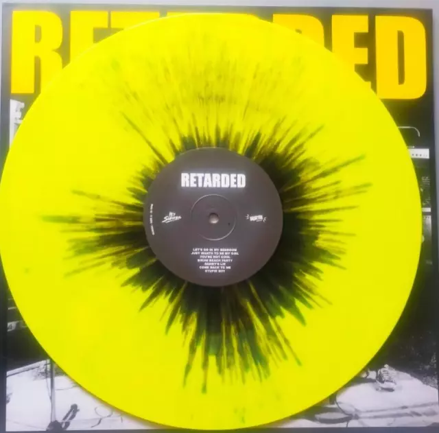 Retarded – Retarded LP Album vinyl Limited Edition record Yellow Black Splatter