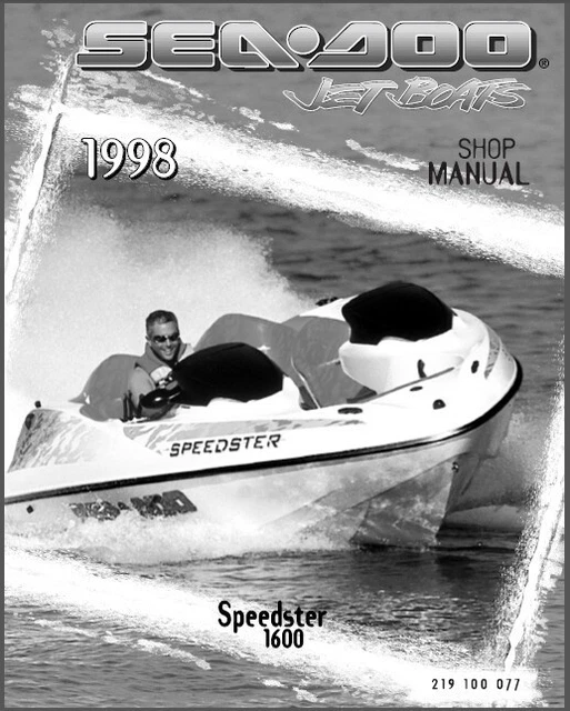 1998 SEADOO SPEEDSTER 1600 Jet Boat Service Repair Shop Manual CD