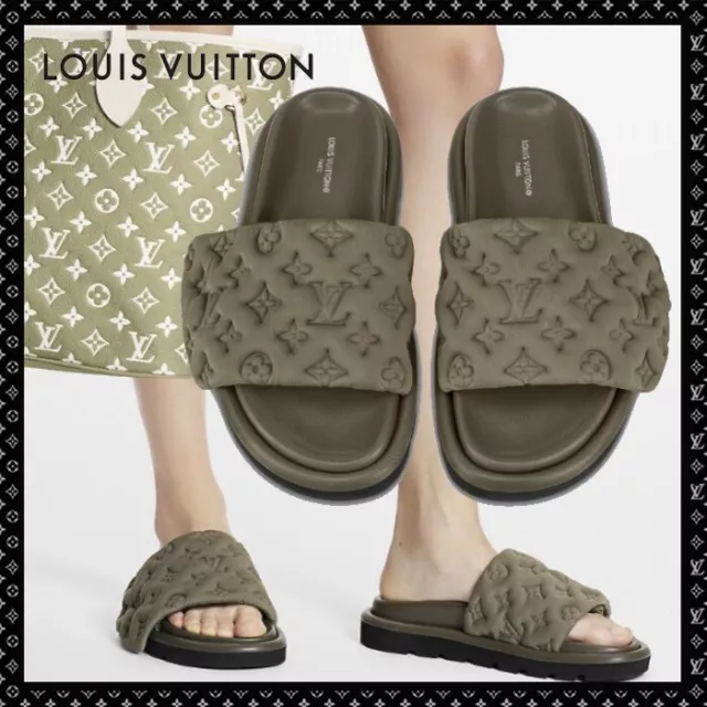 Louis Vuitton, Shoes, Louis Vuitton Pool Pillow Comfort Slides Sandals  White Nib Size 39