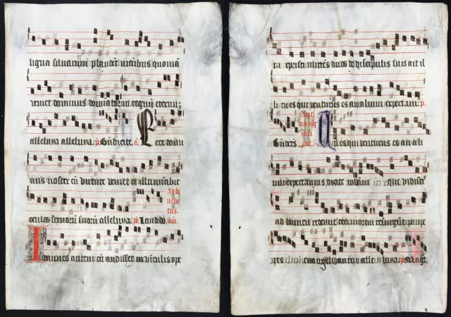 Antiphonar Antiphonary Parchment Vellum Handwriting Manuscript 15th Century (40)