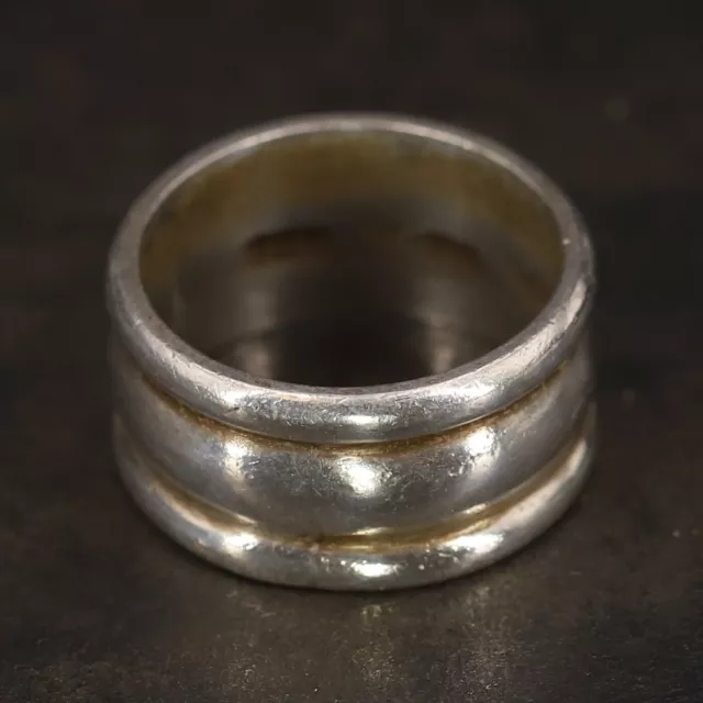 VTG Sterling Silver - MEXICO TAXCO Fluted Ribbed Band Ring Size 5.5 - 6g
