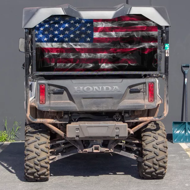 Honda Pioneer 1000-5 & 700-4 UTV  Dust Screen/UV Protect Smoky USA Flag Design