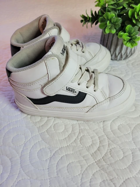 Vans Children's High Top Classic Snap White & Black Boys Size 12.5