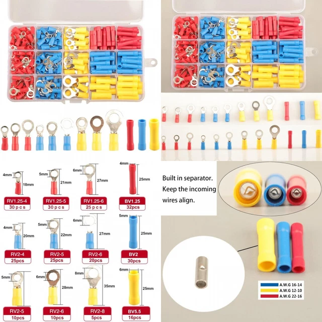 100 Connecteurs Mâles électriques 6,3mm - Spade Capicorda, Marque Uxcell, Neufs