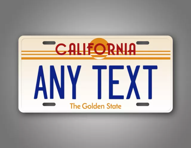 VINTAGE CALIFORNIA Custom License Plate 1980s Retro "Any Text" Personalized Tag 3