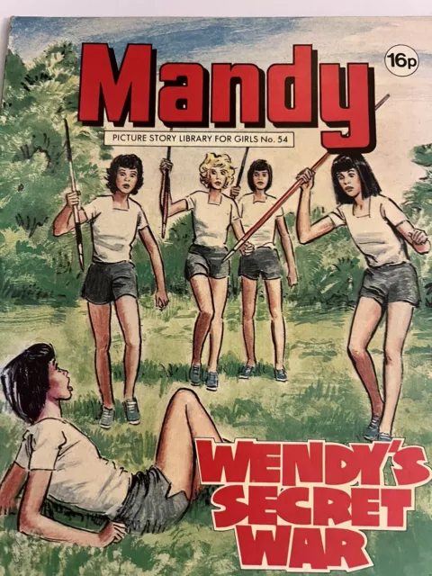 #54 -Vintage MANDY Picture Story Library - Comic ''Wendy's Secret War'' 16p. VGC