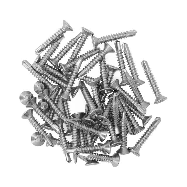 (M4.2-18) 200pz Testa controaffondata vite autoforante 410 acciaio inox 25 mm