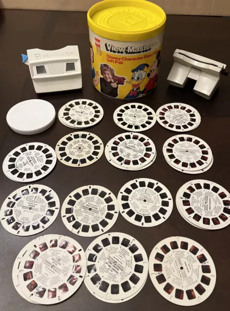 Vintage View Master 2 Viewers GAF Sawyers Bundle With 30+ Reels Disney & More