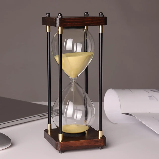 Premium Large Hourglass Sand Timer 60 Minutes, Decorative Sandglass Clock, Moder