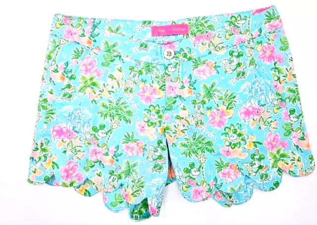 Disney Parks x Lilly Pulitzer Mickey & Minnie Mouse Buttercup Shorts Sz 4 New