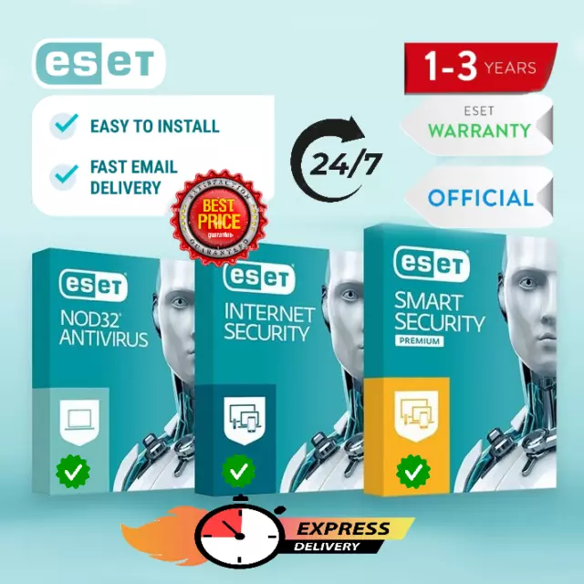 Eset Internet - Nod32 - Smart Security ( 1,2,3 Years 1 Device) Global Activation