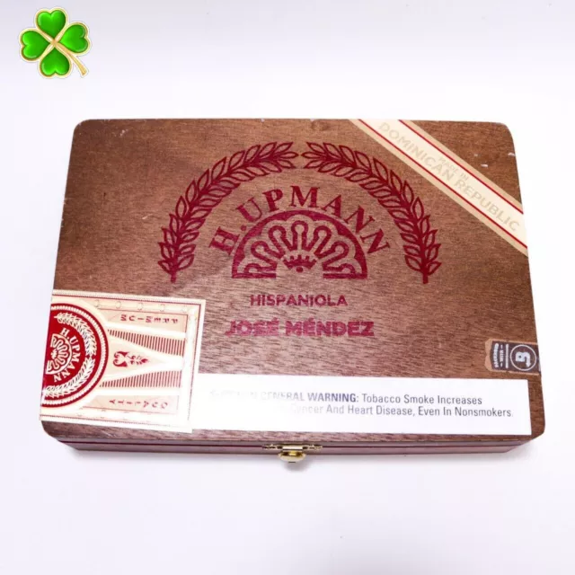 H. Upmann | Hispaniola Robustos Wood Cigar Box Empty - 8.5" x 6" x 2"