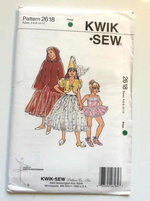 KWIK SEW  2618  NEW AND UNOPENED...see details          Sizes  4-6-8-10-12