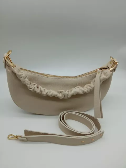 Sacs à main pour femmes et filles avec bandoulière en vrai cuir beige Sacs... 3