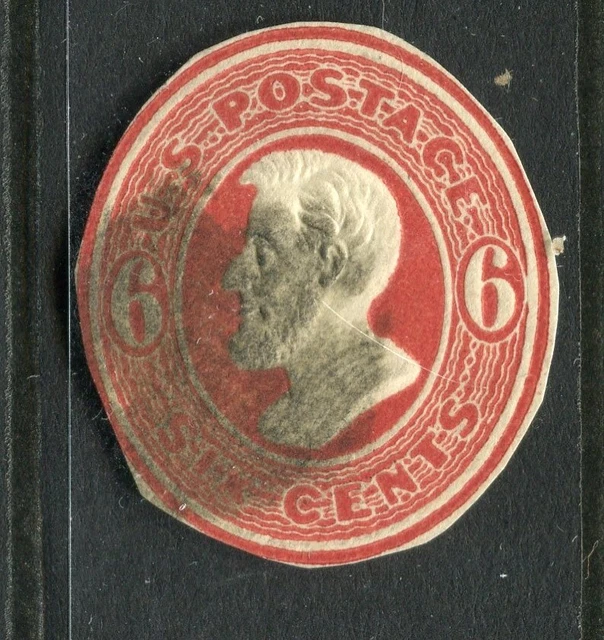 USA; 1870s-80s early classic Embossed Presidential POSTAL STATIONARY PIECE 6c.