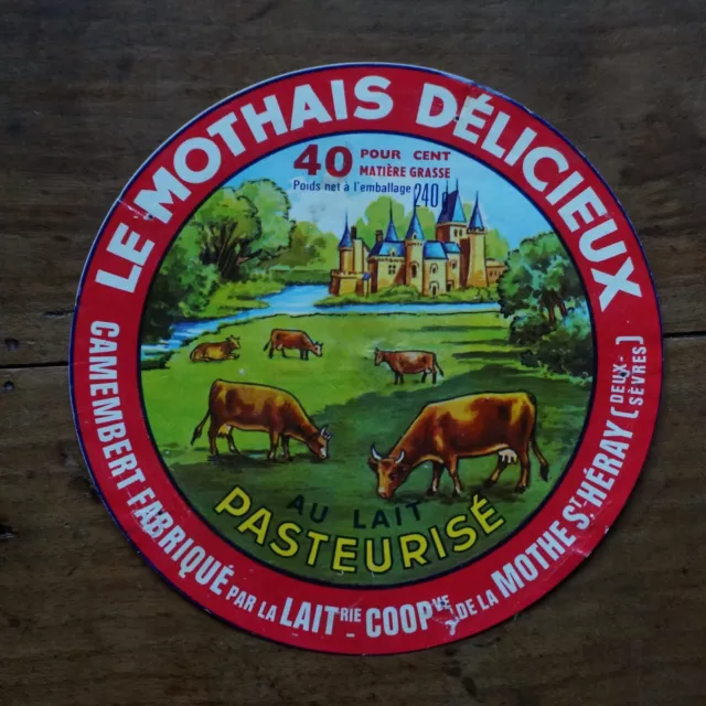 Etiquette Boite De Fromage- Camembert-Le Mothais Delicieux-La Mothe St Heray-