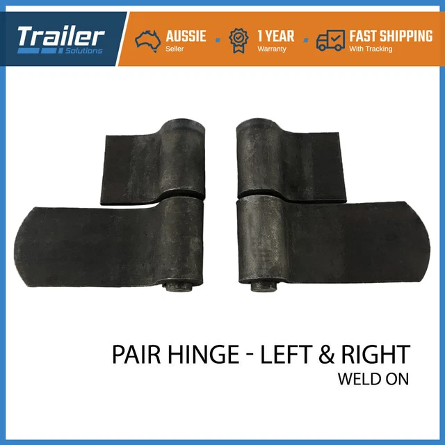 PAIR GATE HINGE Weld On Weldable Left & Right Door Trailer Tailgate Ute