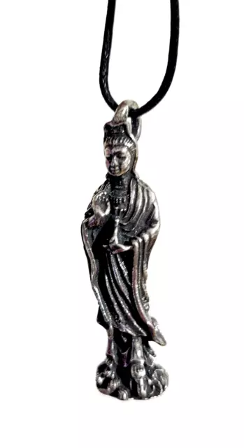 Collier Quan Yin Pendentif Mère de Miséricorde Bijou Indien dans le Lotus... 2