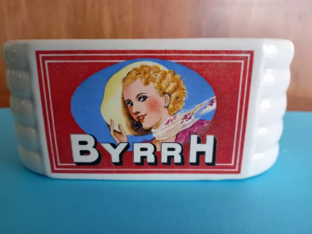 Ancien Cendrier Publicitaire Byrrh En Faience De Sarreguemines