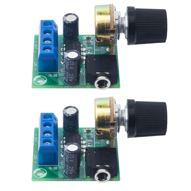 2* Adjustable Volume LM386 Mini Audio Power Amplifier Board DC3~12V Module A