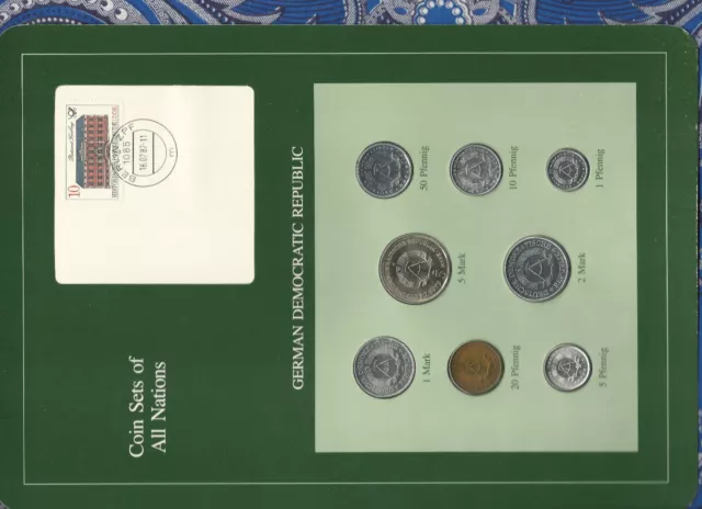 Coin sets of all nations East Germany w/c 1979-1981 UNC 5 Mark 1979 KM#29 32000