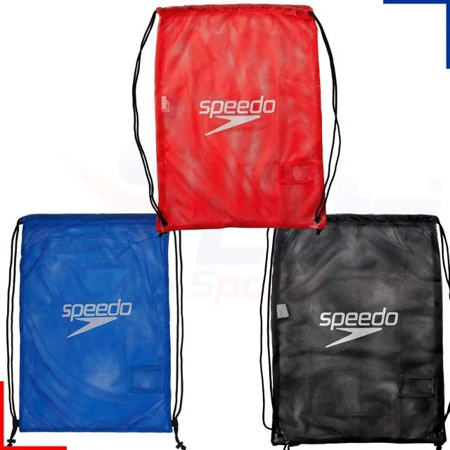 Speedo Pool Bag Equipment Mesh Wet Kit Holdall Black, Red or Blue